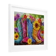 thumbnail image 2 of Cowboy Boots and Sunflowers White Framed Print Under Glass, design by Shawna Stewart, 2 of 8