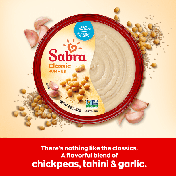 Sabra Classic Original Fresh Hummus Dip, Non-GMO, Gluten Free