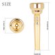 thumbnail image 5 of Greeniant Boquilla Mini instrumento dorado 17C Práctica práctica musical Bugle Boca Tocando Accesorios Reemplazos Piezas Herramientas Accesorios para instrumentos musicales, 5 of 6