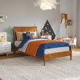 thumbnail image 1 of AFI Naples Lit Plateforme Bas en Bois Massif Simple Couleur Toffee Clair, 1 of 13