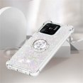 thumbnail image 5 of Glitter Clear Sparkly Bling Xiaomi Redmi 10C Case for Women, Flowing Liquid Quicksand Cover with Diamond Ring Holder Case for Xiaomi Redmi 10C  Colorful, 5 of 7