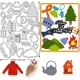 thumbnail image 2 of Troqueles de corte de acero al carbono de 6,4 x 4,3 pulgadas con temática de bosque invernal, plantillas de relieve para hacer papel fotográfico decorativo, scrapbooking, grosor de 0,08 cm., 2 of 7