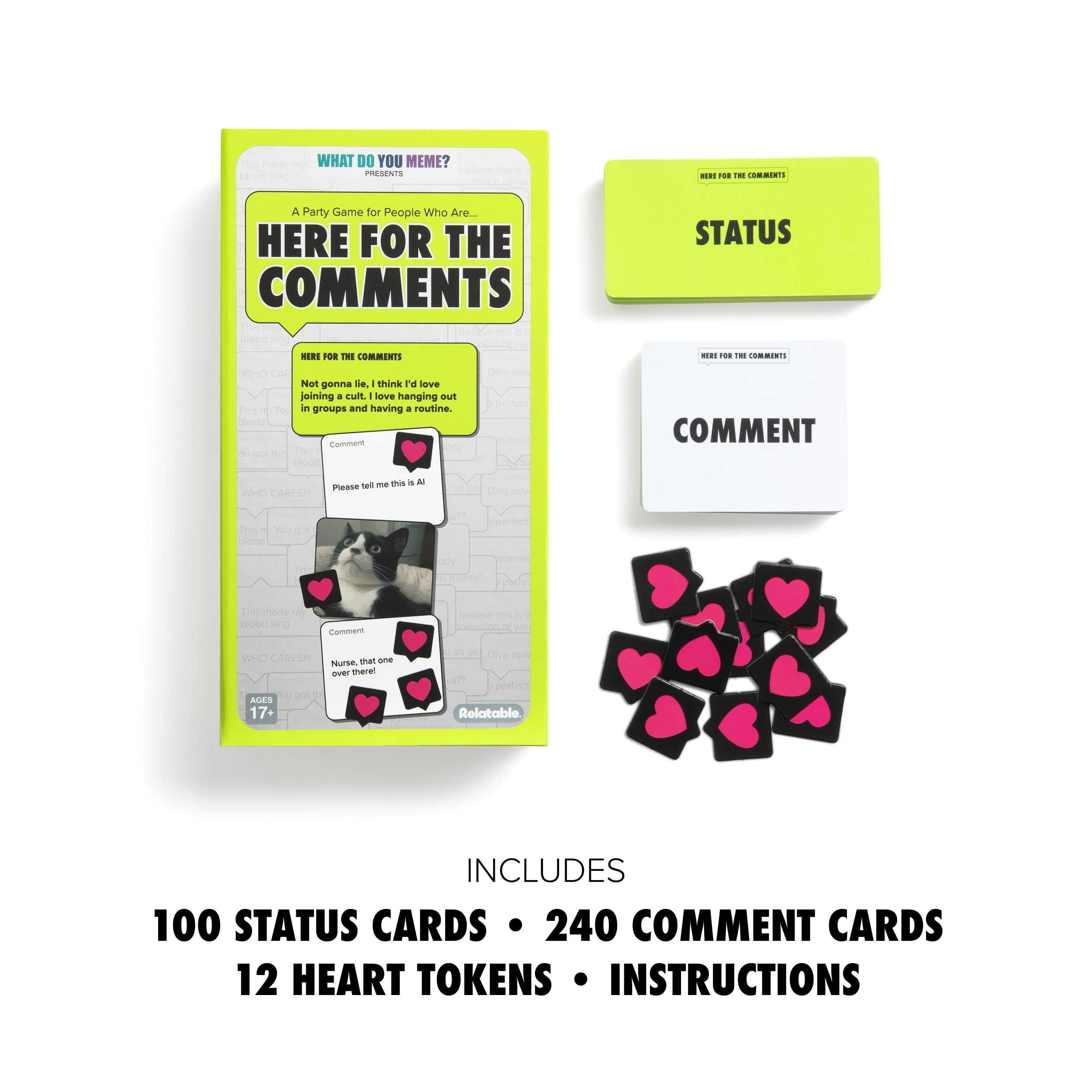 Here for The Comments by Relatable, Adult Party Game Built on Internet Culture, Fun Tailgate Game
