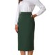 thumbnail image 4 of FALDA LÁPIZ ESTILOSA PARA MUJERES CON CINTURA ALTA Y DIVIDIDO EN LA PARTE POSTERIOR PARA TRABAJO Y OCASIONES CASUALES 2XL VERDE OSCURO, 4 of 5