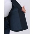 thumbnail image 5 of Agnes Orinda Women's Plus Size Blazer Long Sleeve Button Open Front Business Casual Jacket with Pockets 1X Navy Blue, 5 of 6