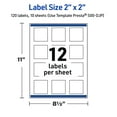thumbnail image 6 of Avery 2" x 2" Labels, Pre-Printed Gold-Dipped Edge Design, 120 ct, Matte, Dipped Gold Edge, 6 of 10