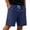 (Casual 132)Navy, variant on Mens Shorts Solid Color Breeches Summer Casual Fashion Sports Elastic Waist Drawstring Pocket Short Pants