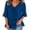 Navy, variant on Tqcoqu Women's Solid Loose Flowy Casual Chiffon Blouse Top,V Neck Tie Front 3/4 Flared Bell Sleeve Ruffle Hem,Pink Women's S-XXXL