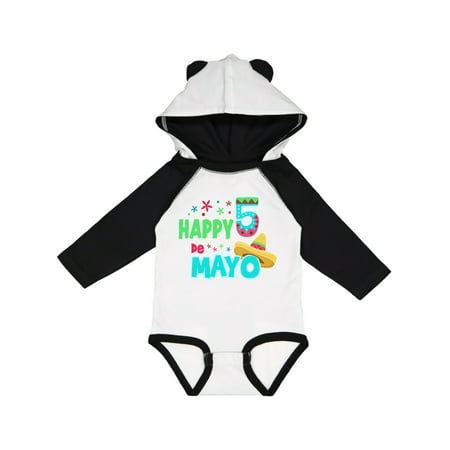 

Inktastic Happy Cinco de Mayo- sombrero Gift Baby Boy or Baby Girl Long Sleeve Bodysuit