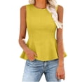 thumbnail image 4 of Paiwinds Women's Round Neck Sleeveless Slim Fit Tank Top Casual Solid Color Blouse Soft Polyester Spandex, 4 of 9