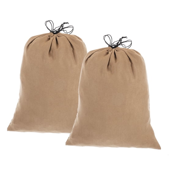 Uxcell 2 Pack Dust Bags for Handbags, 15.8x19.7" Cotton Drawstring Storage Pouch Bag Dust Cover Storage Bags for Purses Shoes Boots Daily Travel Storage, Khaki