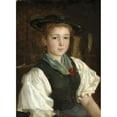 thumbnail image 3 of Albert Anker 19x24 Black Modern Framed Museum Art Print Titled - Farm Girl (Farm Girl) (1886), 3 of 5