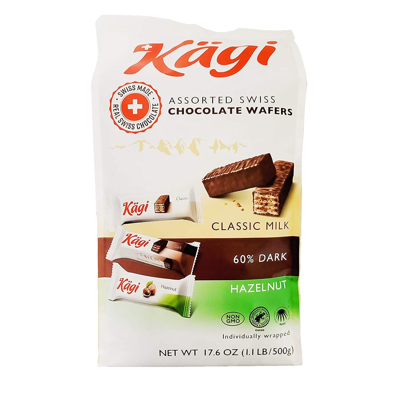 Kagi Assorted Swiss Chocolate Wafers, 17.6 Ounce