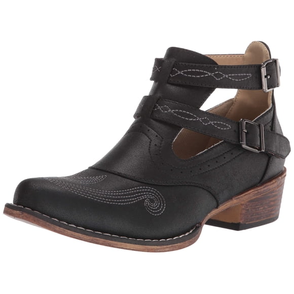 Bota ROPER Willa Mujer Negra Talla 10 Botín Slip-On