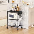 thumbnail image 2 of HOOBRO Industrial Printer Stand , 3-Tier Mobile with Power Outlets and USB Ports, Black BB22UPS01, 2 of 15
