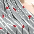 thumbnail image 3 of Gray Christmas Cardinal Bird Pattern Blanket,Comfortable Soft Lamb Wool Throw Blanket,All Season,Warm Lightweight Blankets for Sofa Bed Couch Living Room Chair,50"x60", 3 of 4