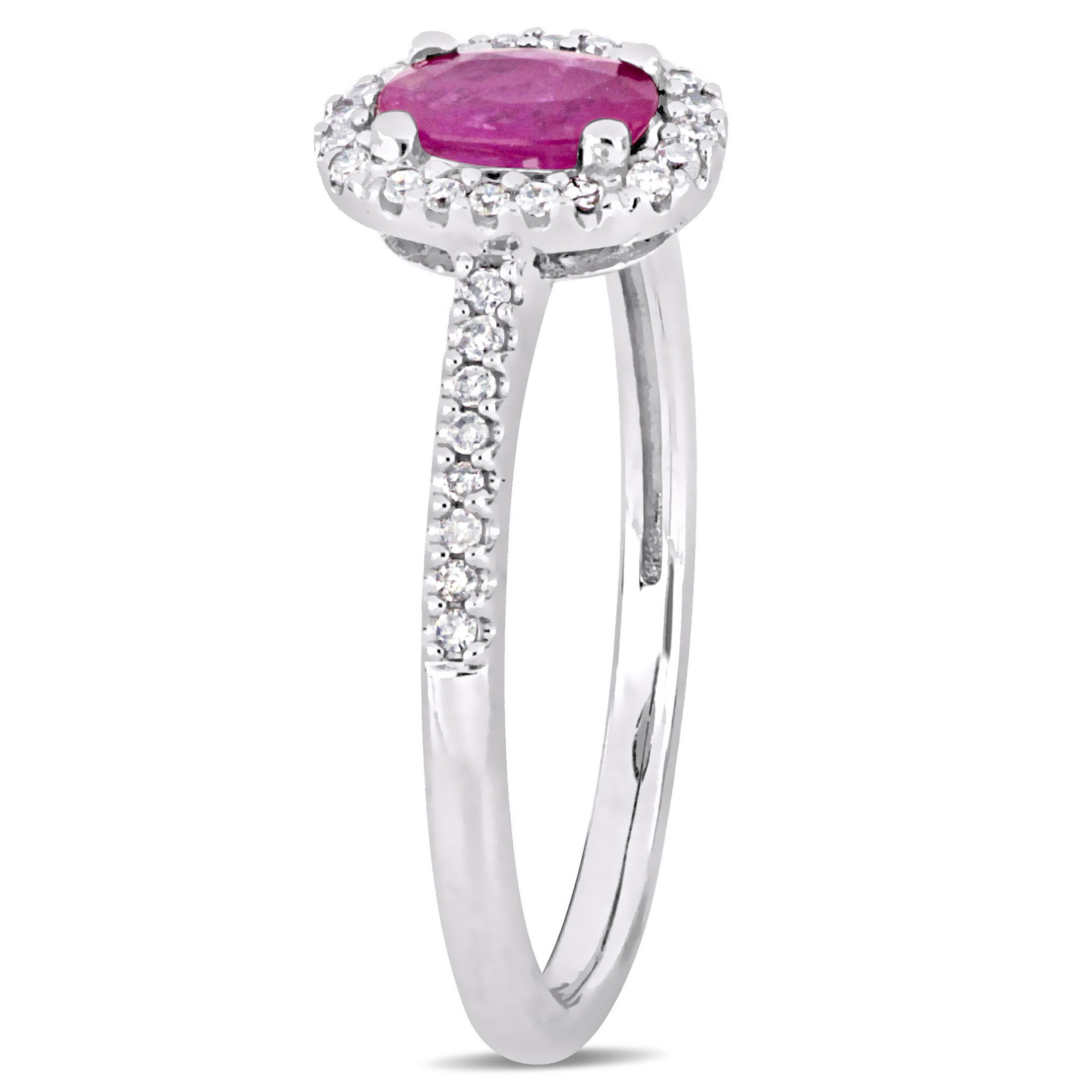 Everly Women's Ruby 10K White Gold Engagement Ring