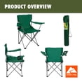thumbnail image 6 of Ozark Trail Quad Folding Camp Chair with Cup Holder, Dark Green, 6 of 11