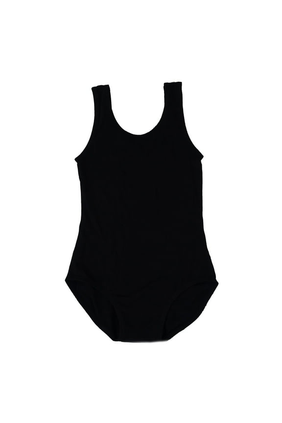 Black Bow-Accent Leotard - Girls L(5Y-6Y)