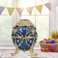 thumbnail image 4 of Adorno esmaltado con forma de huevos de Pascua hecho a mano, decoración de escritorio para el hogar, manualidad para regalo, 4 of 11