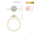 thumbnail image 5 of ANGARA Natural Classic Diamond Scalloped Halo Ring in 14K Yellow Gold for Women (Size-5.2mm| Color-I-J| Clarity-I1-I2) | April Birthstone, Anniversary, Jewelry Gift for Women | Natural Diamond Ring, 5 of 10
