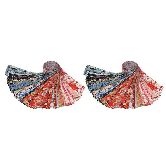 80 PCS Jelly Roll Cotton Fabric Quilting Strips DIY Sewing Craft Fabric Bundle Patchwork Supplies 6.5X50cm