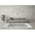 thumbnail image 3 of Ahgly Company Machine Washable Indoor Square Abstract Gray Modern Area Rugs, 4' Square, 3 of 4