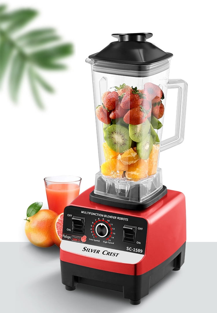 Professional Blender, Blenders for Kitchen Max 4500W High Power Home and  Commercial Blender with Timer, Heavy Duty Ice Blender 68 OZ Smoothie Maker  for Crushing Ice, Frozen Fruit, ect(red) 