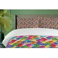 thumbnail image 4 of Ambesonne Colorful Duvet Cover Sets, Vintage Coffee House, 2-King, Multicolor, 4 of 7