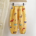 thumbnail image 2 of ZACPNCV Kids Breathable Quick Dry Cropped Pants Unisex Loose Non Mosquito Trousers Dinosaur Printed Little Boys Girls Summer Clothes Yellow 5-6 Years, 2 of 4