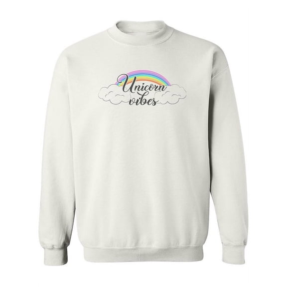 Unicorn Vibes Rainbow Sweatshirt Women -Image by Shutterstock, Female Medium