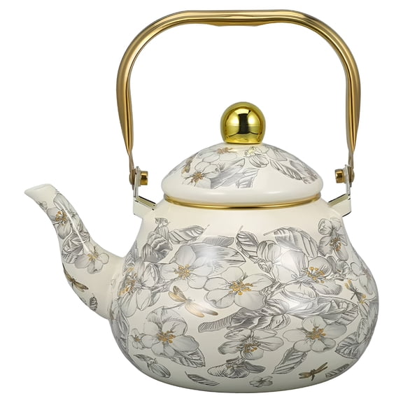 ACDANC Vintage Enamel Tea Kettle Retro Tea Pot Retro Hot Water Tea Kettle Pot Water Boiling Kettle