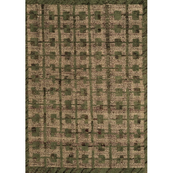 Ahgly Company Indoor Rectangle Abstract Brown Modern Area Rugs, 5' x 8'