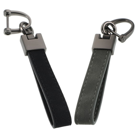 FRCOLOR 2pcs Creative Artificial Leather Keychains For Men Anti-Loss Car Key Rings Stylish Keyring Pendants For Auto And Office Comfortable Key Chains For Car Keys