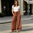 thumbnail image 4 of Lace Wide Leg Pants for Women 2026 Spring Summer Cropped Lightweight Casual Pants with Pockets, 4 of 8