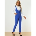 thumbnail image 2 of Mono elegante Allegra K con tirantes y pierna recta para mujer Azul XL, 2 of 5