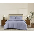 thumbnail image 3 of Brooklyn Loom Classic Cotton 200 Thread Count Solid 100% Cotton Percale 3-Piece King Duvet Set in Lavender, Cotton , Adult, All Season, OEKO-TEX Certified, 3 of 10
