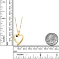 thumbnail image 6 of Gem Stone King 18K Yellow Gold Plated Silver Black Onyx and White Zirconia Heart Pendant Necklace for Women | 0.15 Cttw | Gemstone December Birthstone | Round 3.5MM | With 18 inch Chain, 6 of 6