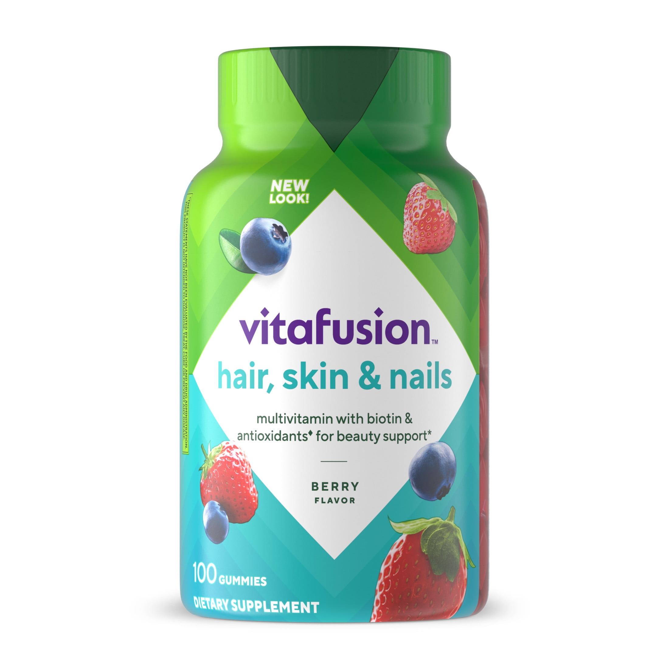 Vitafusion Beauty Multivitamin Gummy Raspberry Flavor Biotin Vitamins C E 100ct Walmart
