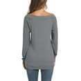 thumbnail image 3 of PPYOUNG Womens Off Shoulder Long Sleeve Blouses Casual Tunic Tops, 3 of 4