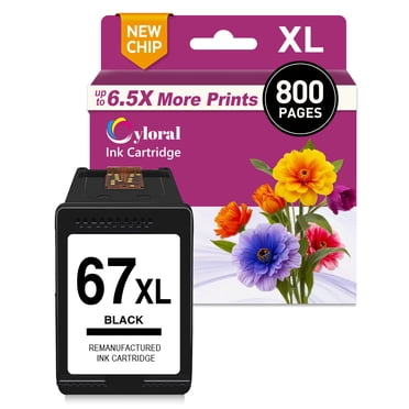 67XL Color Ink Cartridge Compatible with HP Printer Ink Deskjet 4200e ...