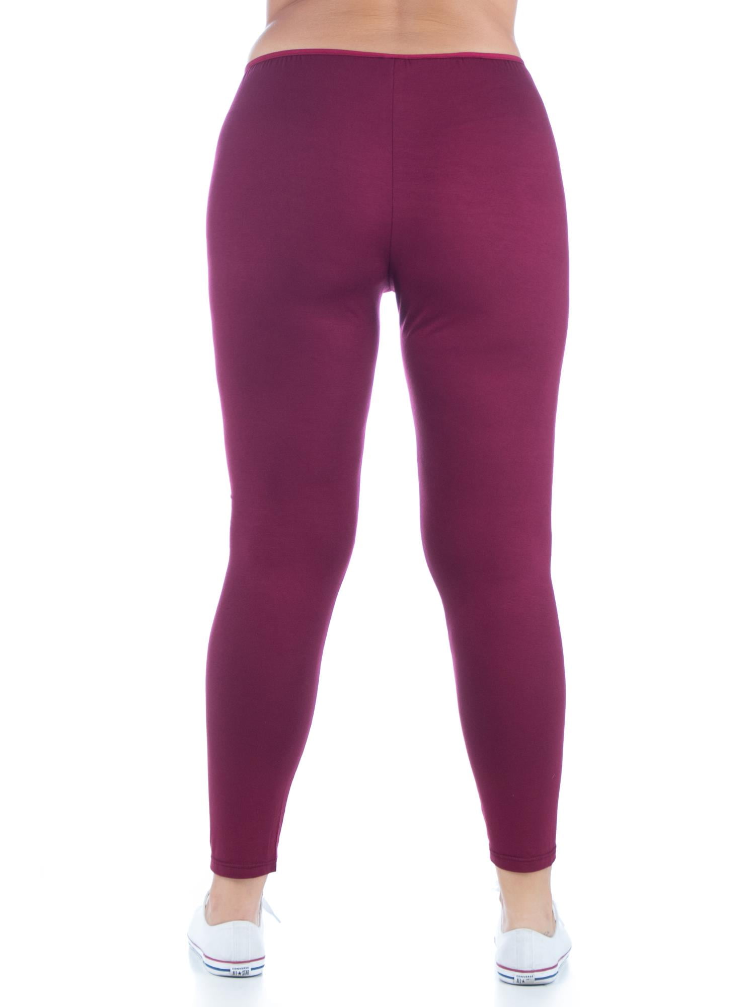 24seven Comfort Apparel Plus Size Comfortable Ankle Length Stretch Leggings