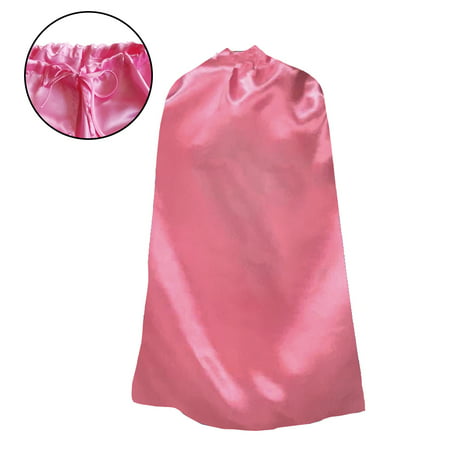 Opromo Satin Superhero Capes,Halloween Costumes And Dress Up For Kids & Adults-Pink-43 1/4