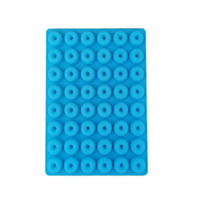 Resistencia térmica del del silicón del buñuelo, mini bandeja del de la hornada del buñuelo de del buñuelo 7.79x5.9x0.47inch Azul Soledad Mini molde de silicona de rosquilla