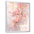 thumbnail image 2 of Designart "Modern Cherry Blossom Striped Design" Cherry Floater Framed Wall Art Living Room, 2 of 5