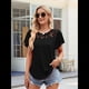 thumbnail image 5 of Camisas de Corta para Mujer, Blusas Elegantes de Encaje para Verano 2025, Camisetas Casuales de Moda, Blusas Lindas. Negro XXL, 5 of 8