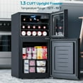 thumbnail image 5 of Auseo 2.6 Cu.ft Beverage Refrigerator with Freezer,2-Door Freestanding Small Refrigerator,Mini Fridge for Bedroom/Home/Office, 5 of 11