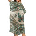 thumbnail image 4 of HELLHERO Loose Bathing Suit Cover Up for Beach Polyester Casual Swimsuit Coverup Butterfly Mandala, 4 of 6