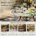 thumbnail image 6 of Round Outdoor Tablecloth with Umbrella Hole and Zipper, Sunflower Tablecloth with Elastic Waterproof, Summer Botanical Bee Farmhouse Watercolor Patio Table Covers for 31" - 35" Picnic Pool Tables, 6 of 9