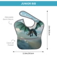 thumbnail image 4 of Kdxio Cloud Sky Green Dragon Bibs For Babies, Baby Bibs for Eating, Toddler Bibs, Waterproof Bibs, Feeding Bibs, for Toddlers, Boys, Girls, 4 of 8